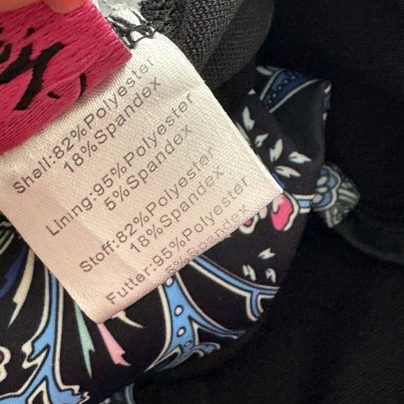 Hanna Nikole Swim Dress One Piece Swimsuit Womens Plus Size 26W Bright Floral - Picture 2 of 15